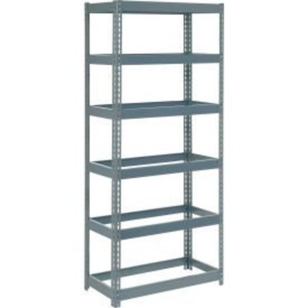 GLOBAL EQUIPMENT Extra Heavy Duty Shelving 36"W x 24"D x 60"H With 6 Shelves, No Deck, Gray 716933